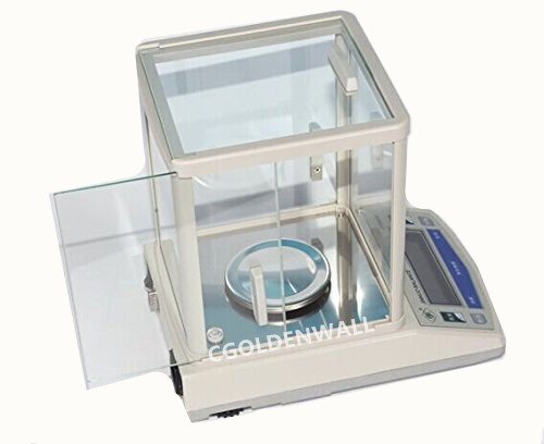 CGOLDENWALL Balanza de Laboratorio de Alta Precisión Báscula Analítica 1mg con Interfaz RS232 & Parabrisas para Laboratorio, Farmacia, Escuela, Pesaje de Joyas (100g/0.001g)