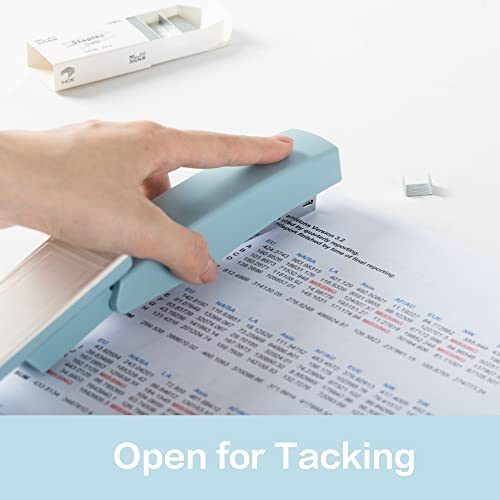 Deli Desktop Stapler - 25 Sheet Capacity, Includes 1000 Staples and Staple Remover, Blue image 6