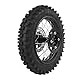 Dirt Bike Hinterrad Rand 80/100-12 Reifen- und Rand Innenrohr 15-mm-Achse mit Bremsrotor und Kettenrad