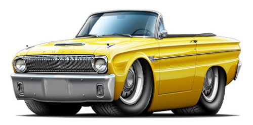 1962-63 Ford Falcon Classic Car-Toon No Parking Sign #TOP2