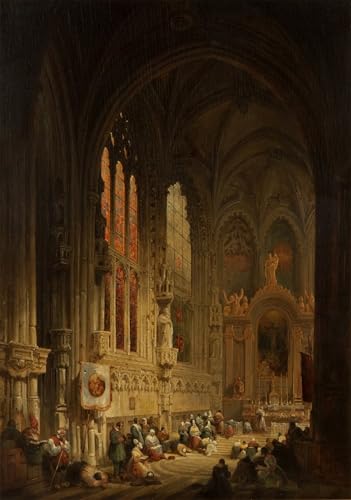 Cuadro de lienzo de catedral de David Roberts SERENDIPITP mural decorativo 60x90cm