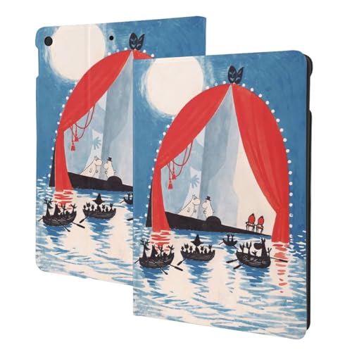 Compatible with ムーミン iPad 第10世代 ケース (2022年) iPad 10.9 ケース iPad 10.9インチ iPad 10.9 カバー 10世代ケース PUレザー スマートカバー オートスリープ機能 (10.9インチ)