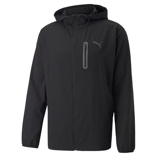 Puma Mens Ultraweave Train Full-Zip Jacket Training Athletic Outerwear Casual 4-Way Stretch - Black