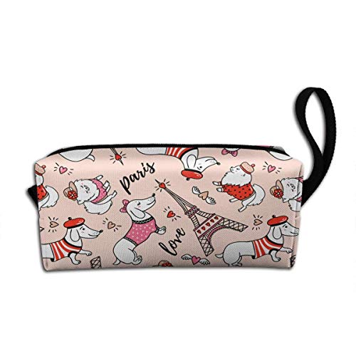 Bolso cosmético Bolso Makeup Bag for Women French Dachshund Cosmetic Travel Cosmetic Pouch Pencil Case Toiletry Bag Organizer Cover