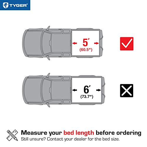 Tyger Auto TG-BC1T9044 T1 Soft Roll-Up Truck Bed Tonneau Cover Compatible thumb #1