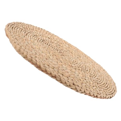 SEWACC Cojín De Asiento Tejido 20x20 Cm Tapete De Meditación De Yoga Material De Espadaña Resistente para Meditación y Hogar Estilo Japonés Cojín De Suelo Interior