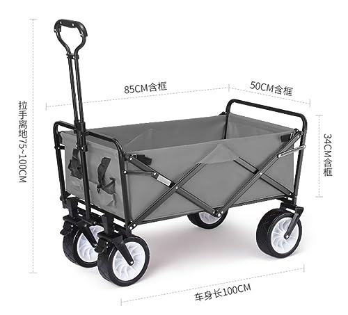 Einkaufstrolley, faltbar, Outdoor-Festivalwagen mit Rädern für Camping, Gartenarbeit und Einkaufen – & vielseitiger Allzweckwagen für einfachen Transport – Bild 3