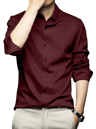 Image of CVC Mens Satin Regular Fit Formal Shirt.