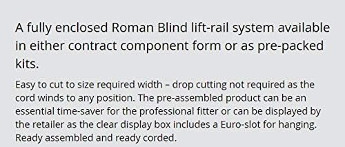 250cm Cassette Roman Blind Kit WHITE Chain Nets At Home - Special Size - Ians Emporium