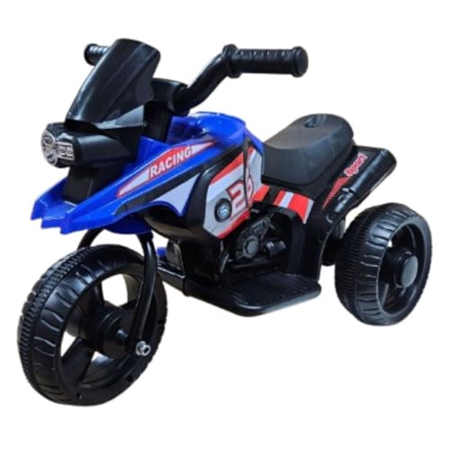 Super Mini Moto Elétrica Infantil 6v com Pedal Som Música (Azul)
