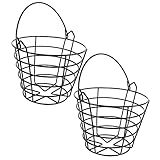 SUNCN ゴルフバスケット ボールバスケット パス 屋内 屋外 チェック 色付きの かごを運ぶ ゴルフボール収納 アイアン 容器 鉄 Dark Green