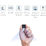 ✔✔ DETECCIÓN DE MOVIMIENTO NANNY CAM: Nuestra pequeña cámara espía graba video solo cuando detecta movimiento, si activa la función de detección de movimiento. Lo que hace que nuestra cámara oculta sea más fácil de ahorrar espacio de almacenamiento y usar más tiempo que otras. Carga completa durante 2 horas y 1 hora usando el tiempo.
