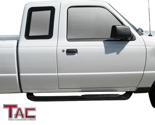 Estribos laterales negros 3" para Ford Ranger 1998-2011 miniatura 3