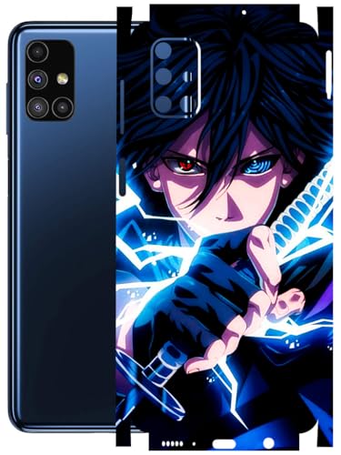Image of AtOdds - Full Body Back Screen Guard Protector Film - Lamination Wrap Skin Sticker Compatible with Samsung Galaxy M51 | Scratchproof Matte Finish (Anime 42)
