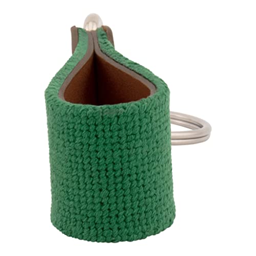 Image of Leather Hand-Stitched Needlepoint Key Fob or Key Chain