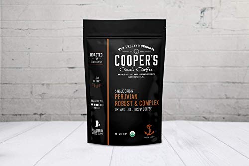 Organic Cold Brew Coffee Peru Reserve Single Origin Peruvian Coarsely Ground - 5 Lb. Bag - Medium Roast #TOP1