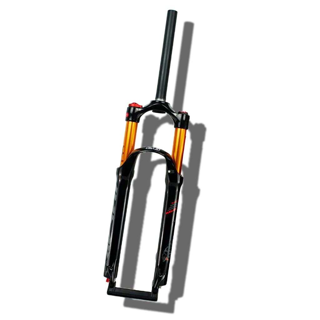 MTB widelec amortyzowany pneumatycznie 26/27,5/29 cali skok sprężyny 100 mm odbicie regulowane 1 1/8" rura prosta QR 9 mm hamulec tarczowy ręczny blokada XC AM widelce do rowerów górskich