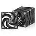Produktbild ARCTIC P14 Max (5 Stück) - PC Lüfter, High-Performance 140 mm Gehäuselüfter, PWM-gesteuerte 4002800 rpm, Optimiert für statischen Druck, 0dB-Mode - Schwarz