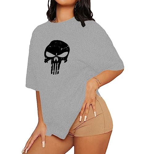 Image of The BLAZZE UB0017 Women's Casual Short Sleeve with Round Neck Printed, Oversized Longline Drop Shoulder, Very Trendy Style T-Shirt and Tops