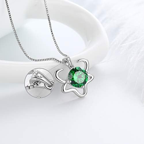 Aurora Tears Collana in Argento Sterling 925 con 12 Zodiaco e