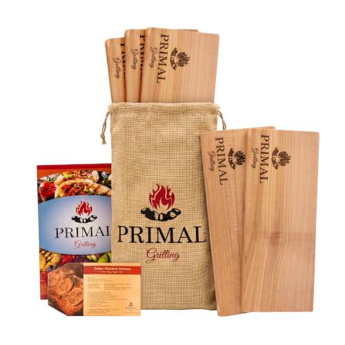 Premium Cedar Planks - Cedar Planks for Grilling Salmon - Thicker Design for Moister - Natural Wood Planks for Grilling - (5 Pack)
