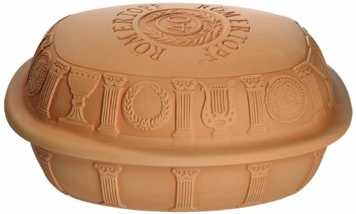 Romertopf by Reston Lloyd 40th Anniversary Series Natural Glazed Clay Baker, Medium