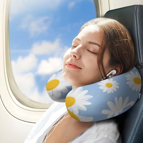 Almohada de espuma viscoelástica para viaje ajustable miniatura 3