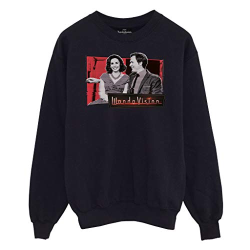 Crewneck Negro XXL Marvel WandaVision Wanda Visión y de los Hombres de