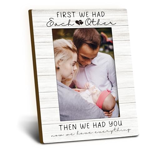 Foyoulame Baby Picture Frame 4x6 Family Wooden Picture Frame Families Frames New Baby Gifts Newborn Babies Gifts First We Had Each Other Family Decorative Photo Frames for Table Desk Decor