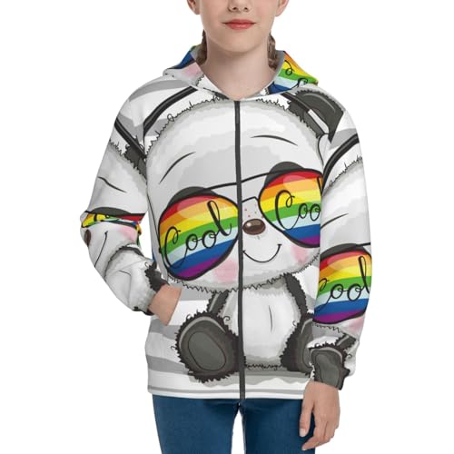 Pink Flamingo Kid Hoodies Boys Zip Up Sweatshirts Girls Pullover with Pocket3