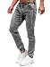 Produktbild BOLF Herren Jeanshose Jeans Jogger Cargohose Denim Style Used Look Jeanspants Sweatpants Destroyed Freizeit Narrow Leg Slim Fit Casual Style DROMEDAR TF052 Schwarz L [6F6]