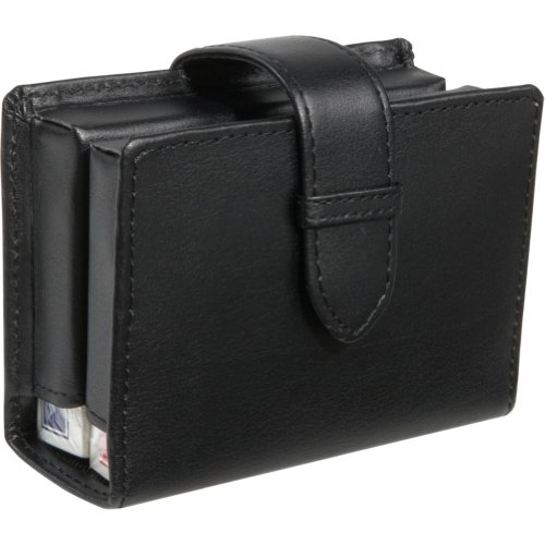 Royce Leather Royce Genuine Bonded Leather Double Playing Card Deck Case Black