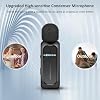 Ecomxia 2 piezas de micrófono de solapa inalámbrico para iPhone iPad Android con estuche de carga 7H micrófono de solapa con clip inalámbrico para grabación de video, vlogs, YouTube, entrevistas, reducción de ruido de 3 modos, 70 pies 8