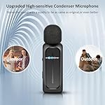 2 Pcs Wireless Lavalier Microphone for iPhone iPad Android with Charging Case 7H Clip on Lapel Microphone Wireless for Video Recording Vlogging, YouTube, Interview, 3 Mode Denoise, 70ft - Image 4