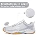 Mnplciea Mens Running Shoes Breathable Tennis Walking Sneakers Lightweight Fashion Sports Shoes White