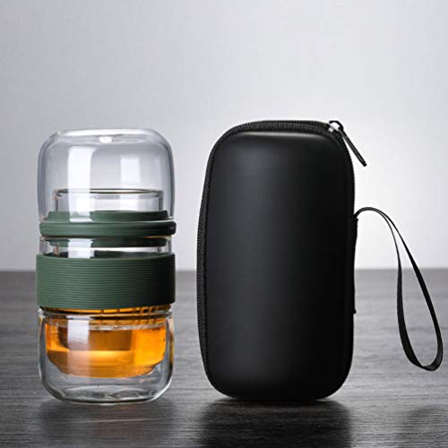 Cabilock T1YB09865130K892DJ Travel Tea Set Glass Tea Tumbler Infuser Bottle Portable All In One Travel Mug thumb #4
