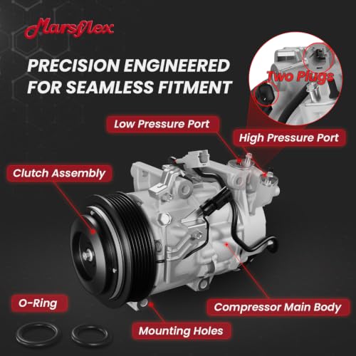 Marsflex AC Compressor with Clutch Fit for 2013-2018 Nissan Altima L4 2.5L by Marsflex - Used condition - Image 6
