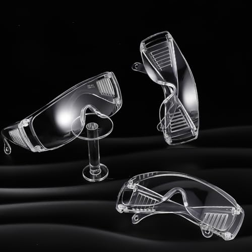 8 Pieces Safety Glasses,Protective Eyewear Safety Goggles Safety Over-Glasses Protective Glasses Anti Fog Safety Glasses for Construction Laboratory Outdoor