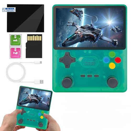 R39S Consola Portatil, Sistema Emuelec De Código Abierto, Pantalla IPS De 4 Pulgadas, 10000+ Juegos Consola Retro Portatil, DDR3L 1 GB Retro Game Console