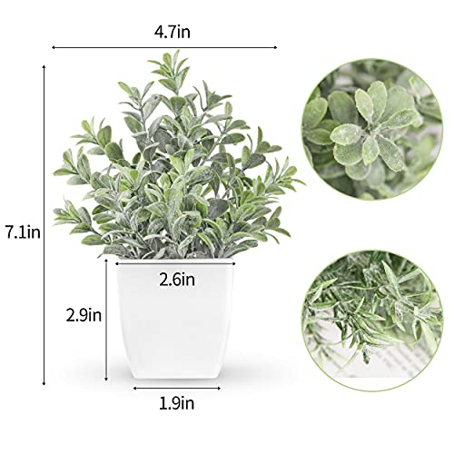 Jc Nateva A Bundle Of 16" Small Fake Plants And 2 Packs Mini Fake Plants Small Artificial Plants For Bathroom Farmhouse Office Home Decor Indoor #TOP2