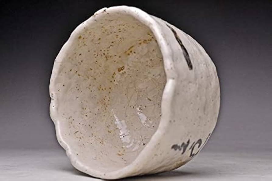 頭山満 筆 白寿二文字 志野茶碗 矢野景川 作 共箱 茶道具 保証