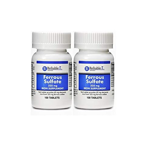 Ferrous Sulfate 325mg Iron Supplement (2-PACK) Cover