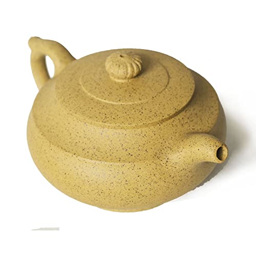 Image of Chinese Zisha Teapot Clay Sesame Mud Tea Pot for Home Office (Hanyun) | yixing clay teapot brew tea leaves Gongfu tea