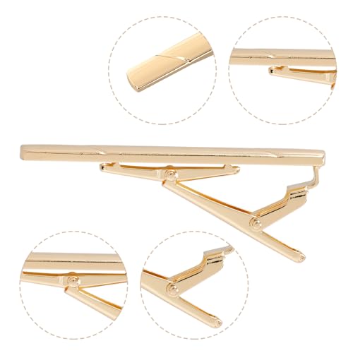Image of 4 Pcs Stainless Steel Tie Clips for Men Classic Tie Bar Clip for Formal Business Wedding Party Fathers Day Gift