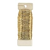 Darice MO522G38YEG Floral Paddle Wire Gold 22 Gauge 20 Pieces Per Box