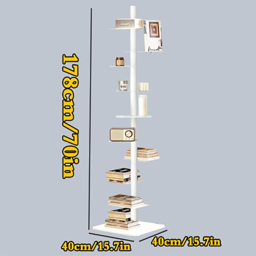 Estantería vertical ajustable para libros de 9 niveles con lomo metálico negro 3
