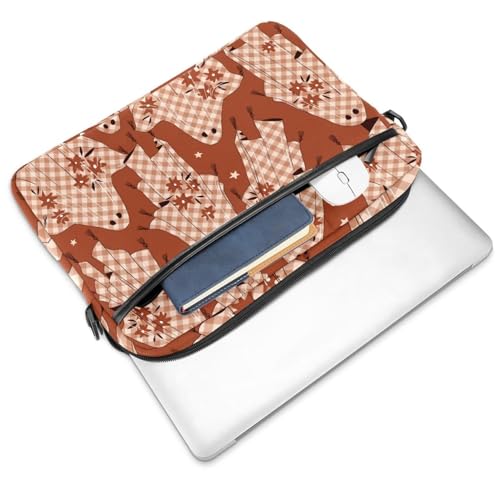 Maletín para laptop multicolor con estampado floral de fantasmas y perfil delgado 2