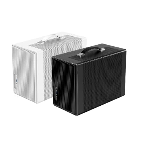 Gabinete EWAIDI P40 para PC, compatible con placas M-ATX e ITX, color negro, estructura de escritorio miniatura 2