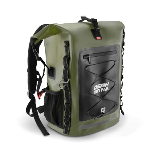 Image of OSAH DRYPAK Waterproof Backpack Dry Bag 25L /35L /55L /85L - Heavy Duty Roll-Top Hiking Backpack Sack Keeps Gear Dry for Travel, Kayaking, Boating, Camping, Rafting and Fishing