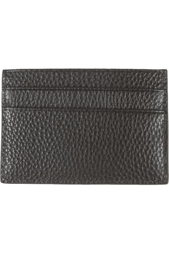 VERSACE JEANS COUTURE WALLET CARD HOLDER IN BLACK LEATHER WITH GOLD METAL LOGO 73YA5PX2ZP1142